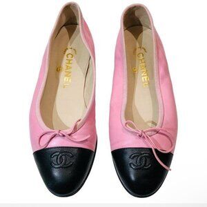 Vintage Pink Chanel Classic Flats